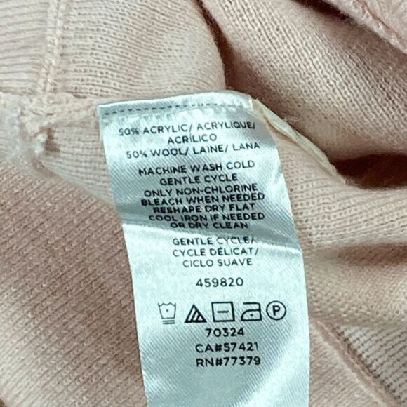 Ann Taylor Faux Wrap Wool Sweater Women S Stretch Knit Casual Minimalist Modest - Picture 16 of 16